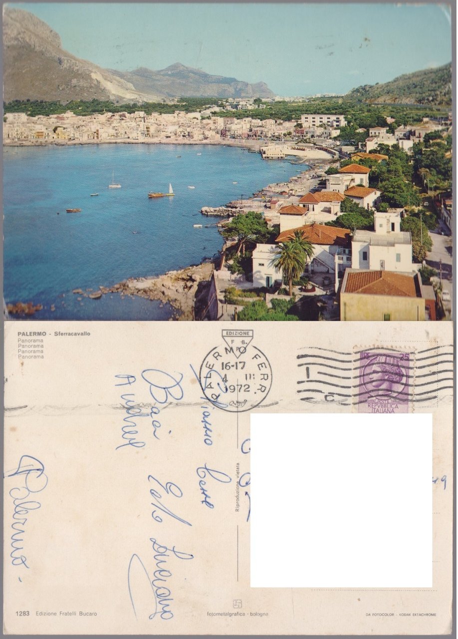 Palermo. Sferracavallo. Viaggiata 1972
