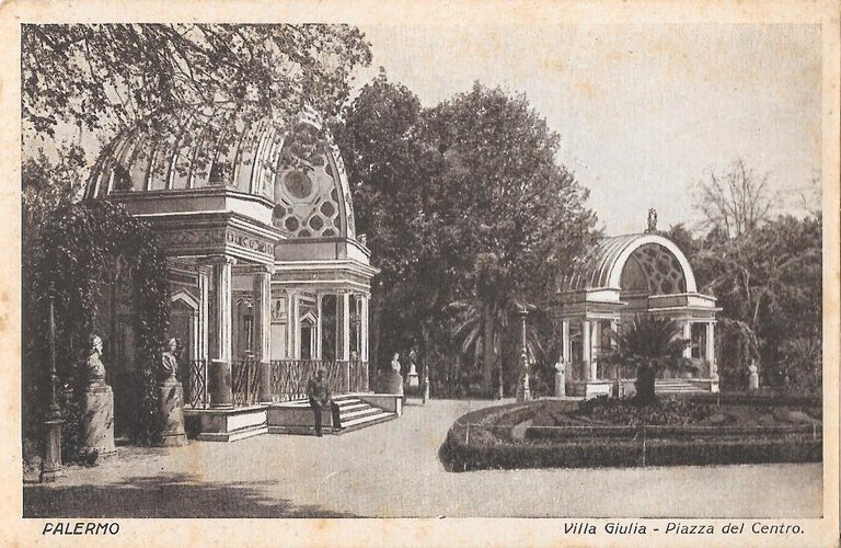 Palermo. Villa Giulia. Piazza del Centro. Non viaggiata, originale