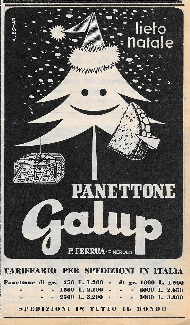 Panettone Galup. Advertising 1956