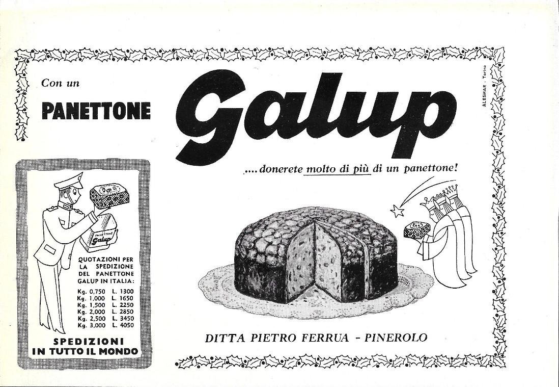 Panettone Galup. Advertising 1960