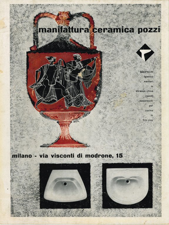 Panten/Manifattura ceramica Pozzi. Advertising 1957