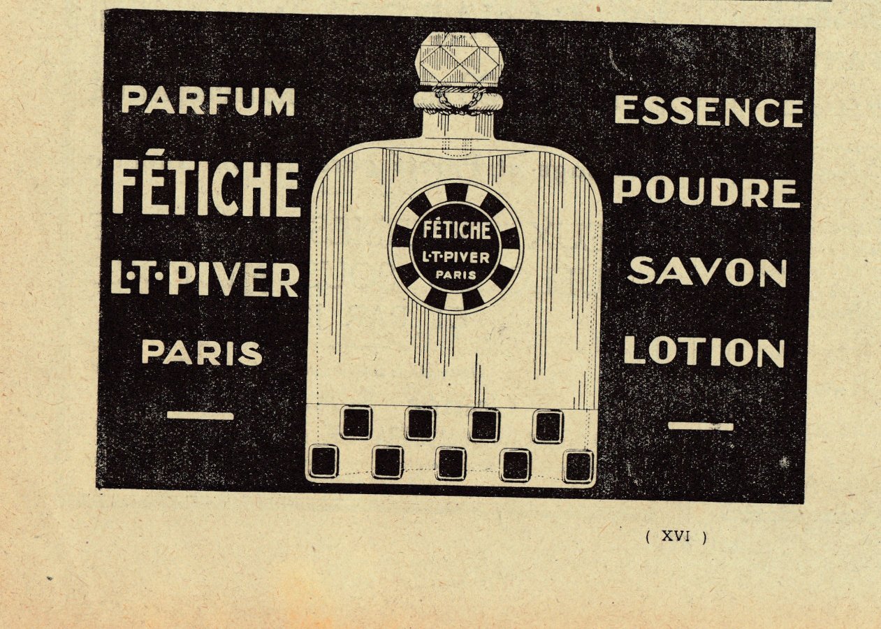 Parfum Fetiche, LT Piver. Advertising 1926