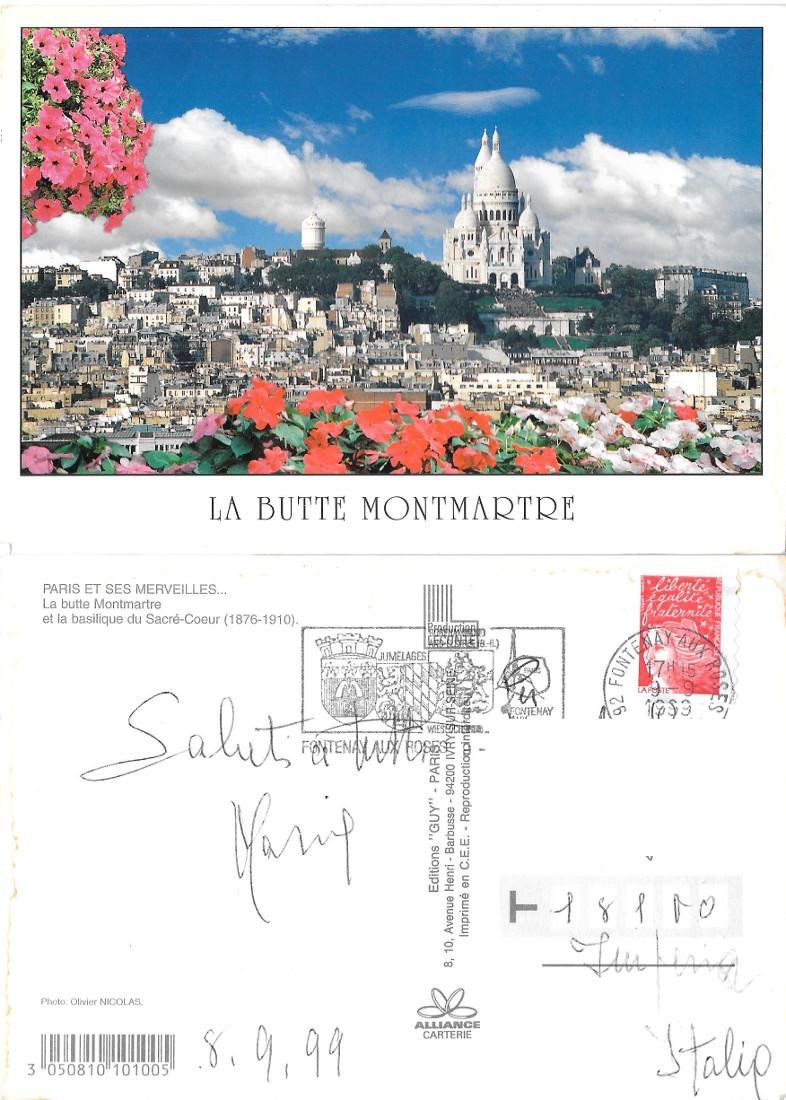 Parigi. La butte Montmartre. Viaggiata 1999