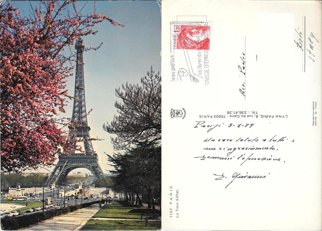 Paris. La Tour Eiffel. Viaggiata 1979