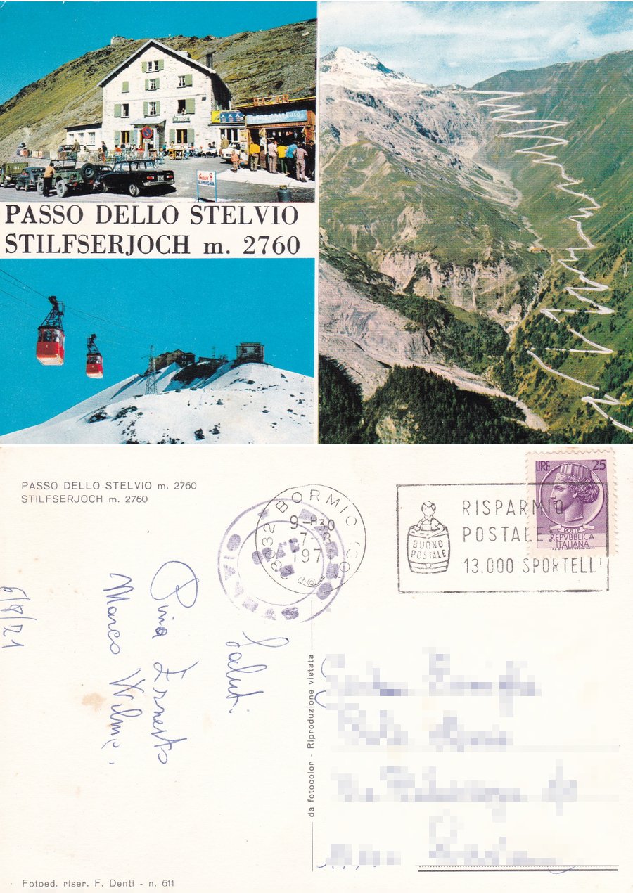 Passo dello Stelvio. Viaggiata 1971