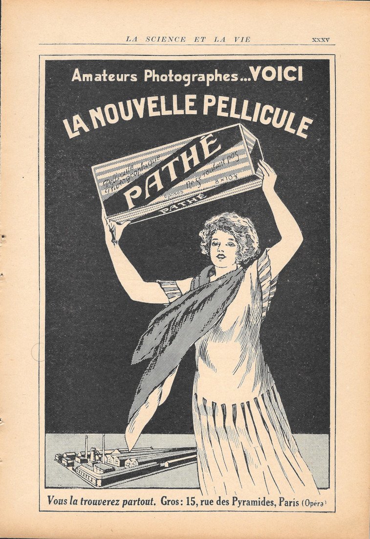 Pathé la nouvelle pellicule - Advertising 1920