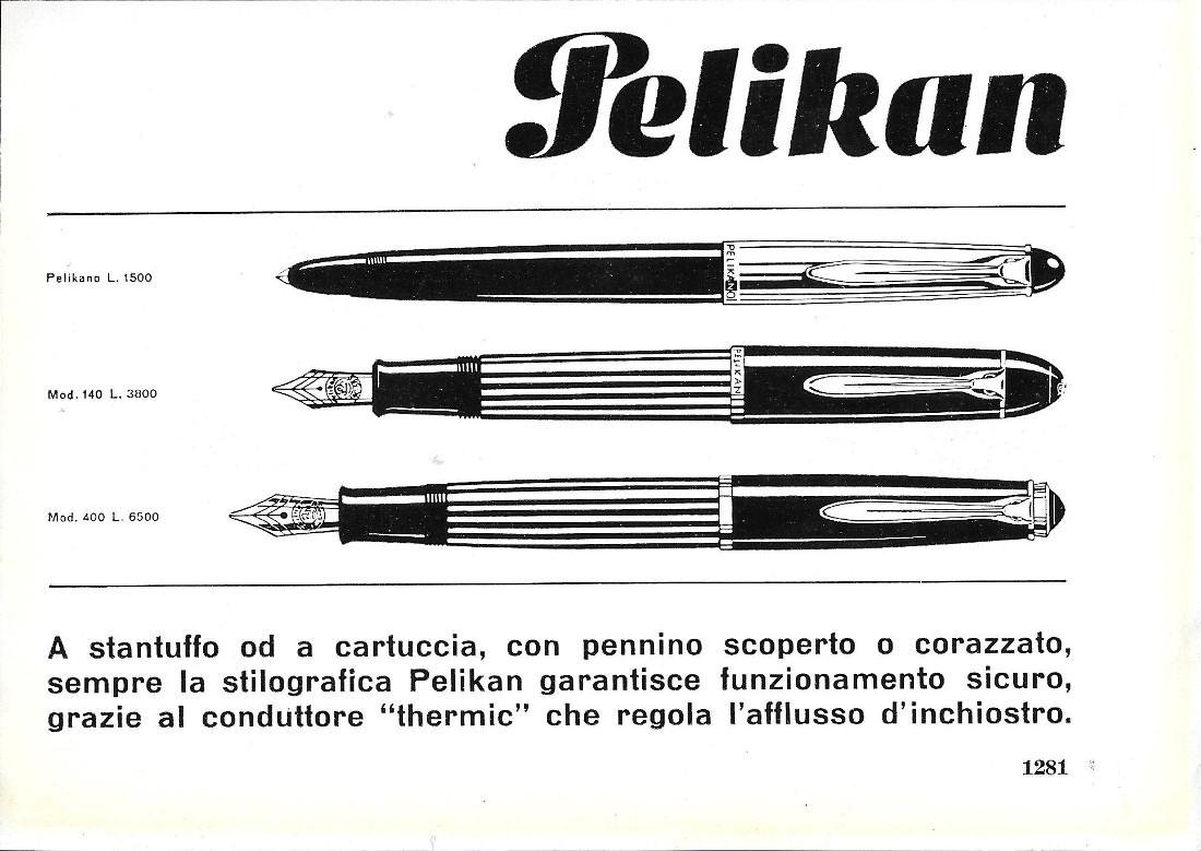 Pelikan stilografiche. Advertising 1963