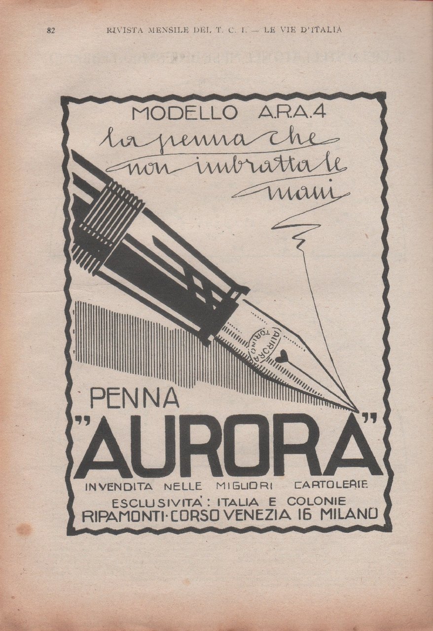 Penna Aurora ARA 4. Advertising 1924