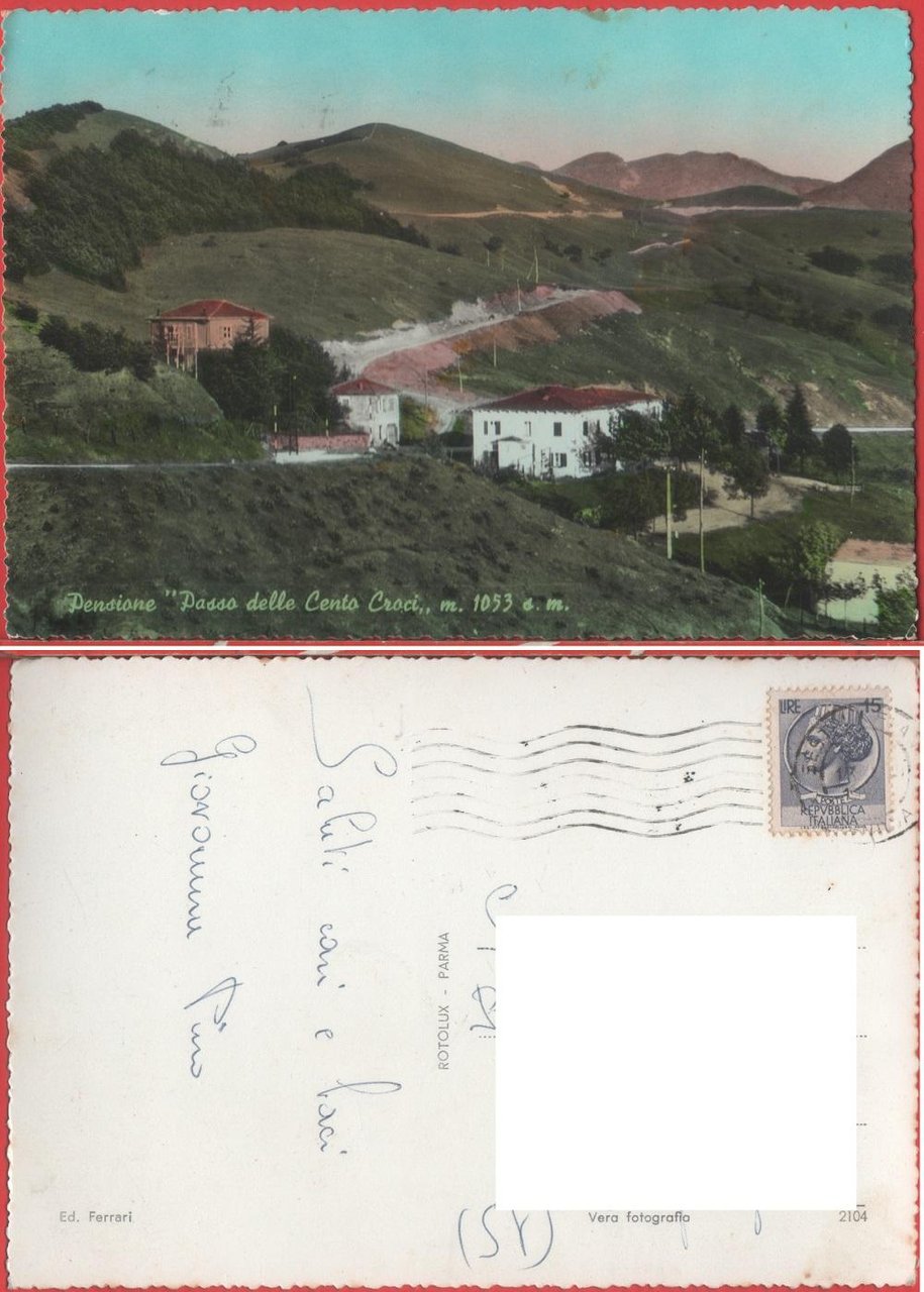 Pensione Passo delle Cento Croci (SP). Viaggiata