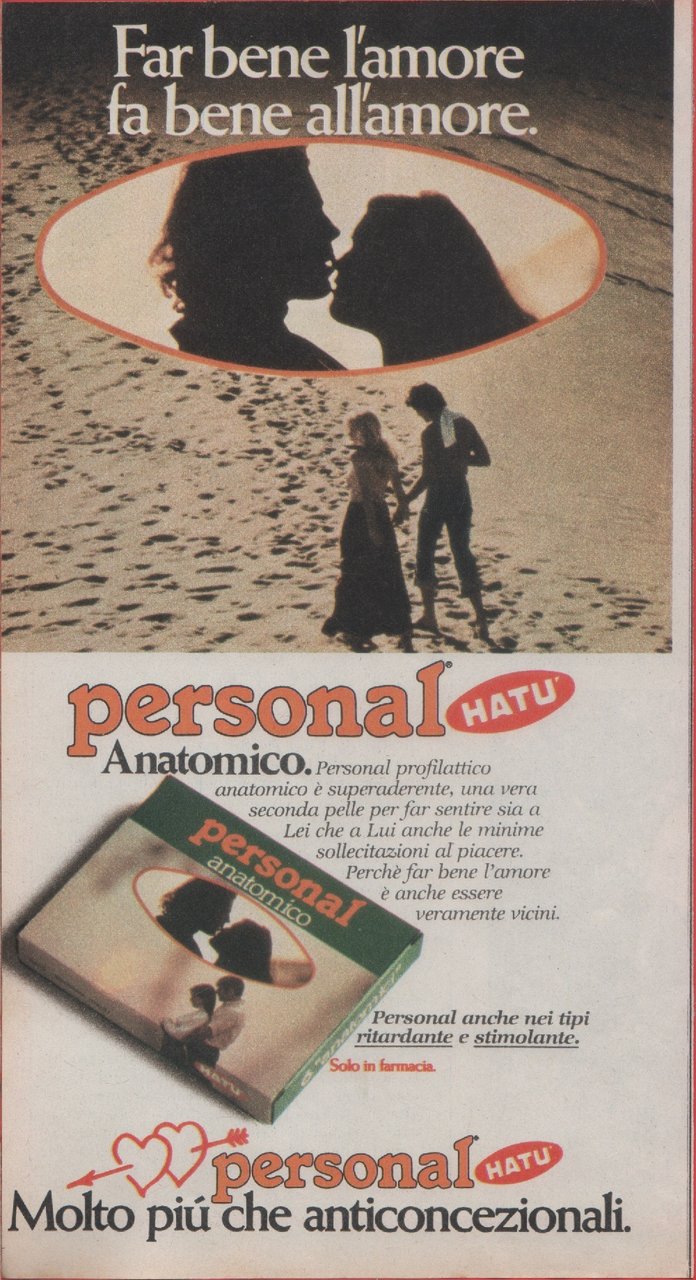 Personal Hatù anatomico. Advertising 1980
