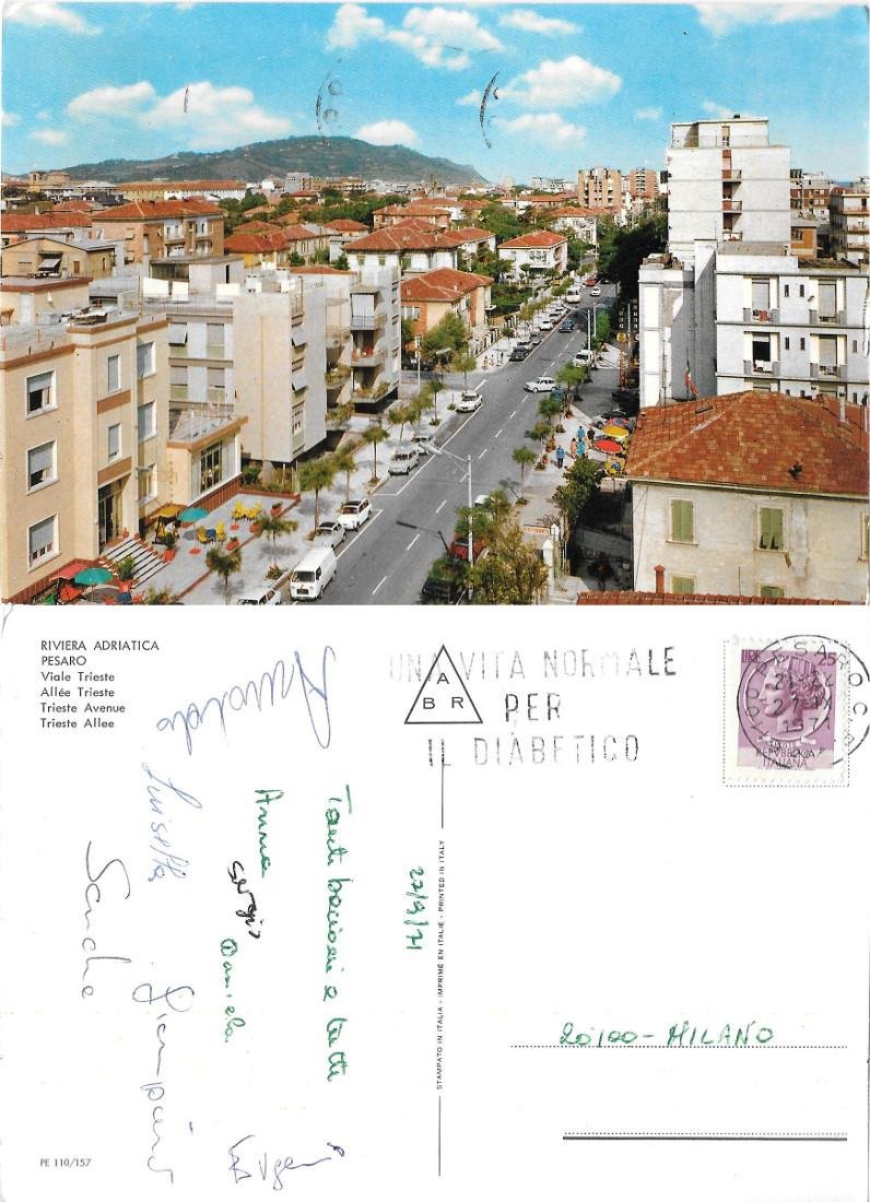 Pesaro. Viale Trieste. Viaggiata 1971