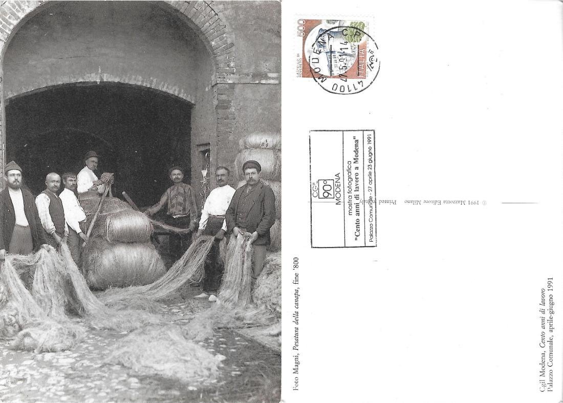 Pesatura della canapa. Mostra Cento anni di lavoro a Modena …