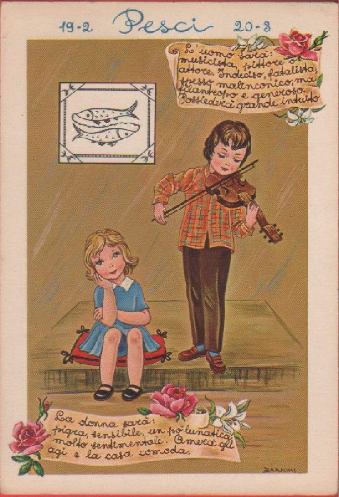 Pesci. Segno zodiacale. Non viaggiata