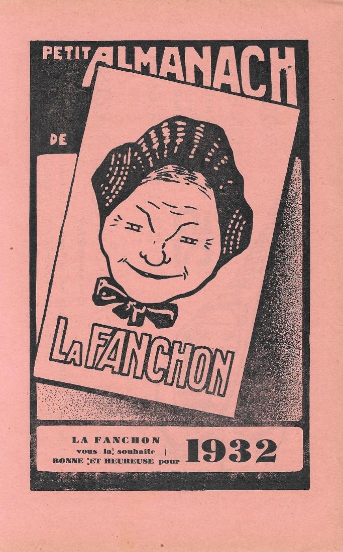 Petit almanac La Fanchon / Barlet Ameublement. Pubblicita 1932, fronte …