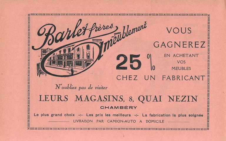 Petit almanac La Fanchon / Barlet Ameublement. Pubblicita 1932, fronte …