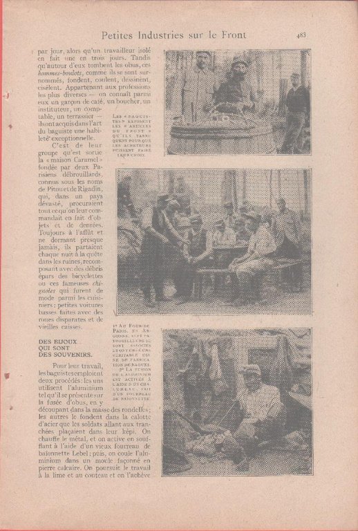 Petites industries sur le front. Stampa 1916