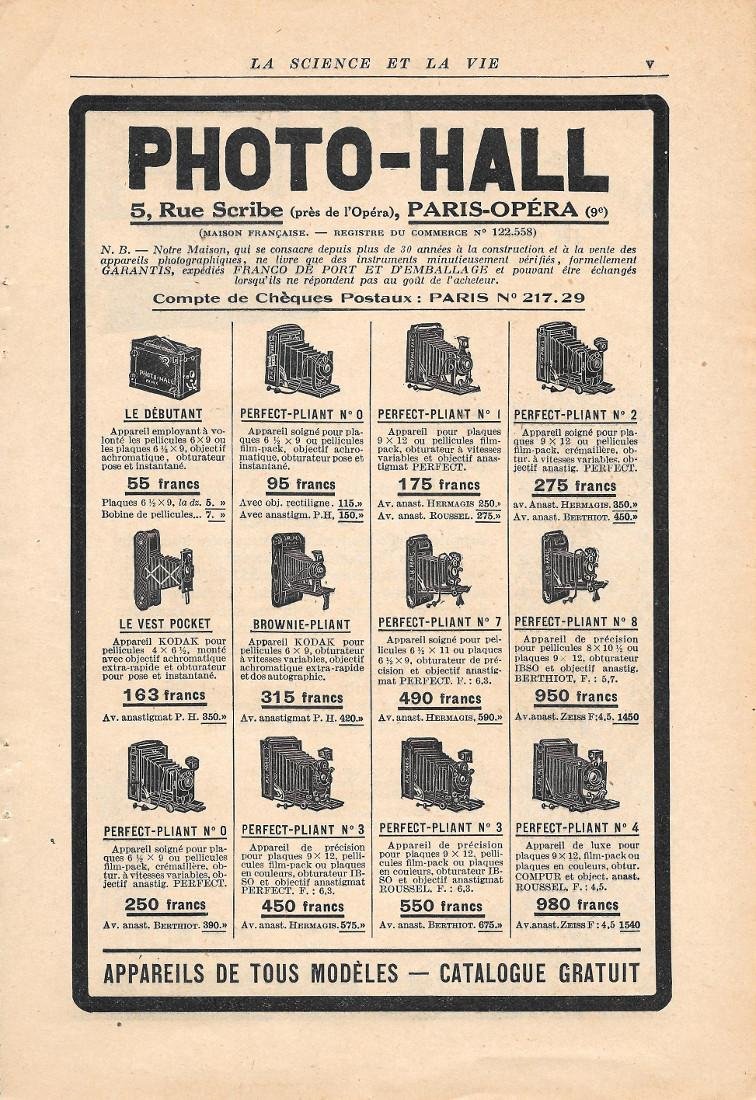 Photo-Hall / Le poste valise 3 lampes GAMMA. Pubblicita 1926, …