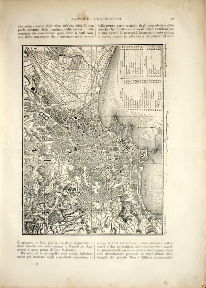Pianta di Napoli. Stampa 1863