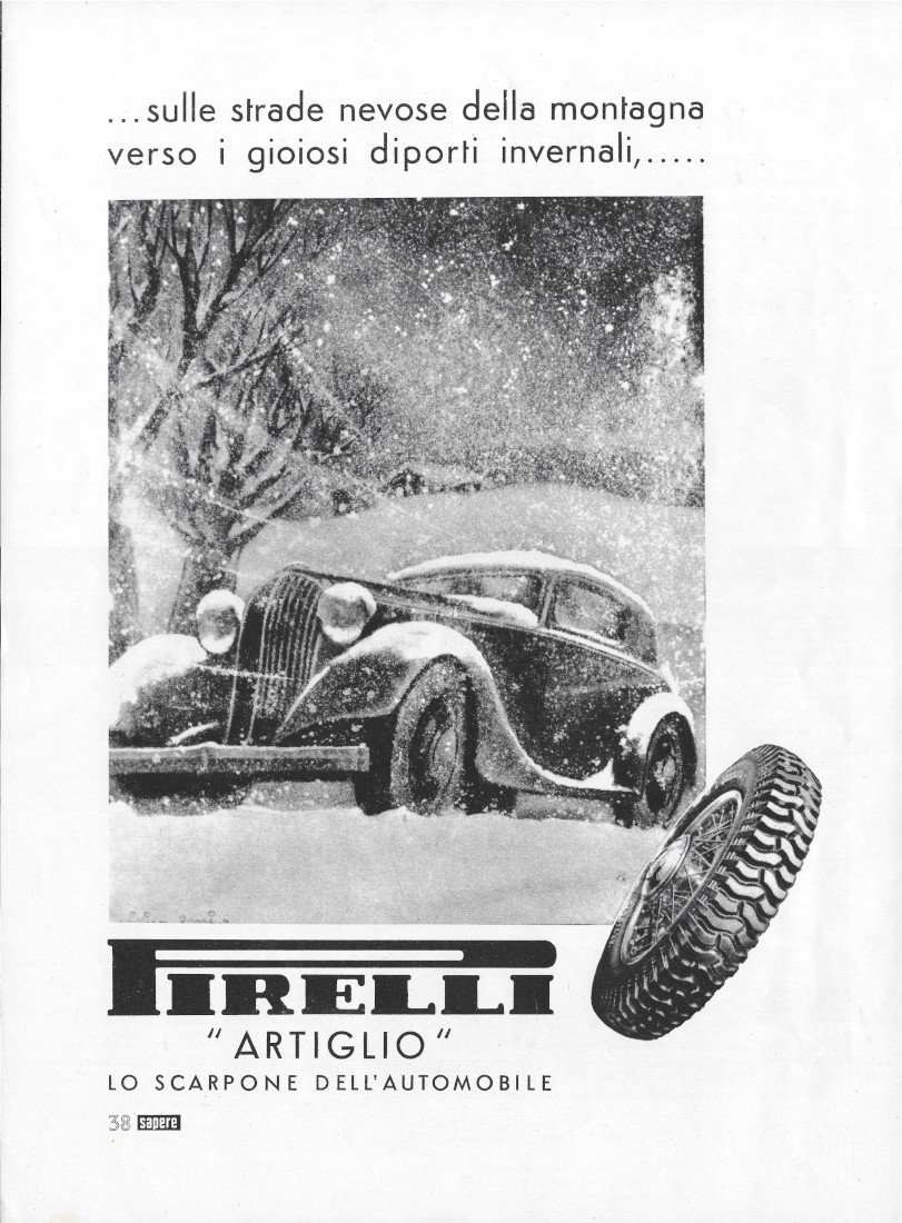 Pirelli Artiglio - Advertising 1935