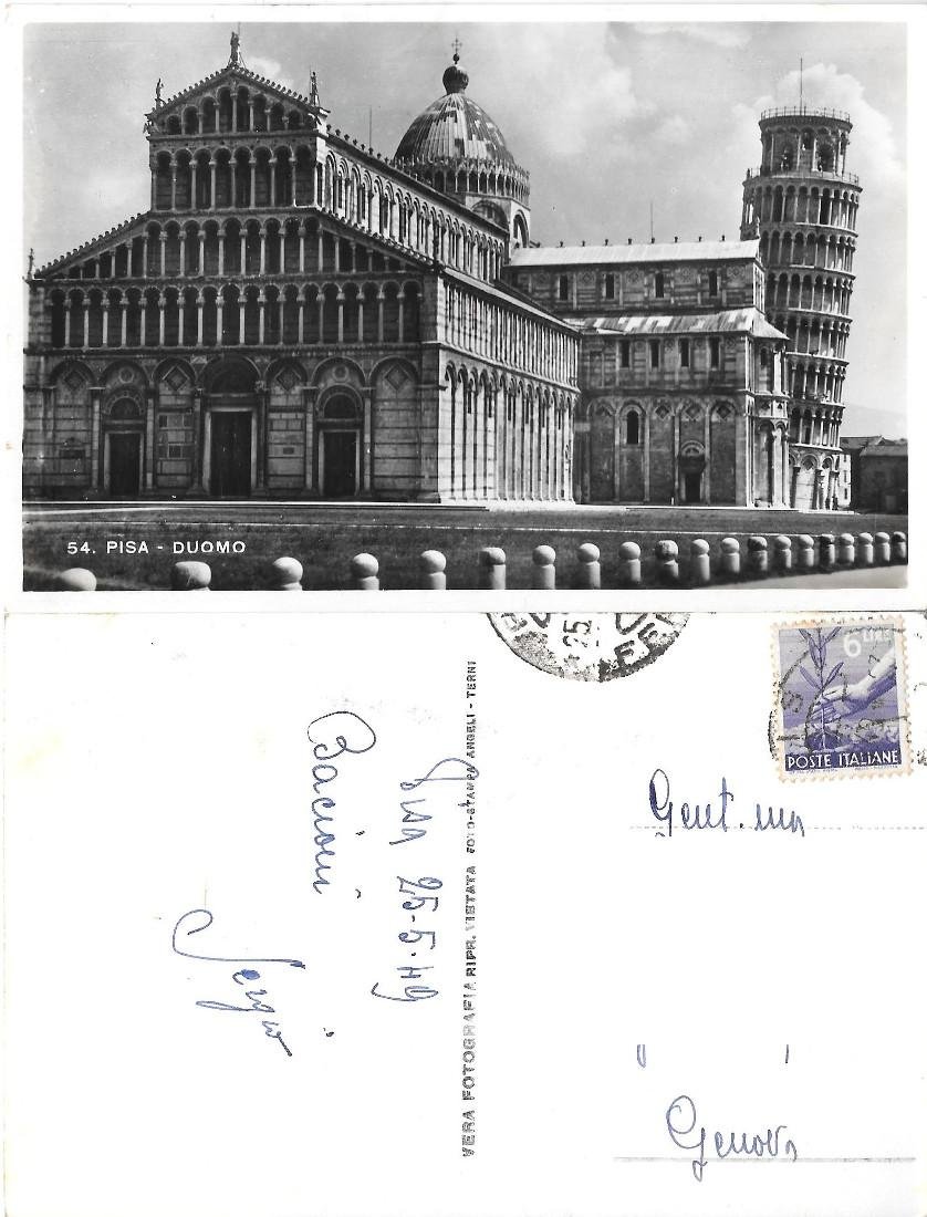 Pisa. Duomo. Viaggiata 1949