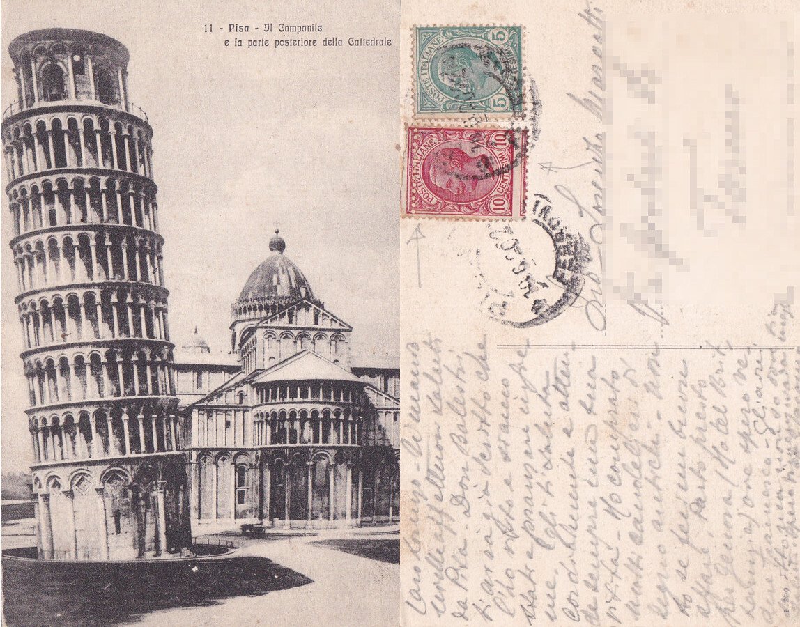 Pisa. Il campanile. Viaggiata 1920