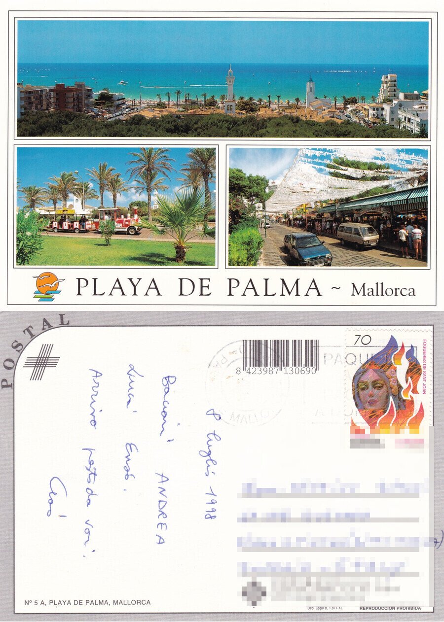 Playa de Palma - Mallorca - Viaggiata 1998
