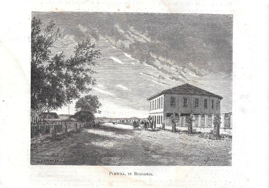 Plewna in Bulgaria. Stampa 1877