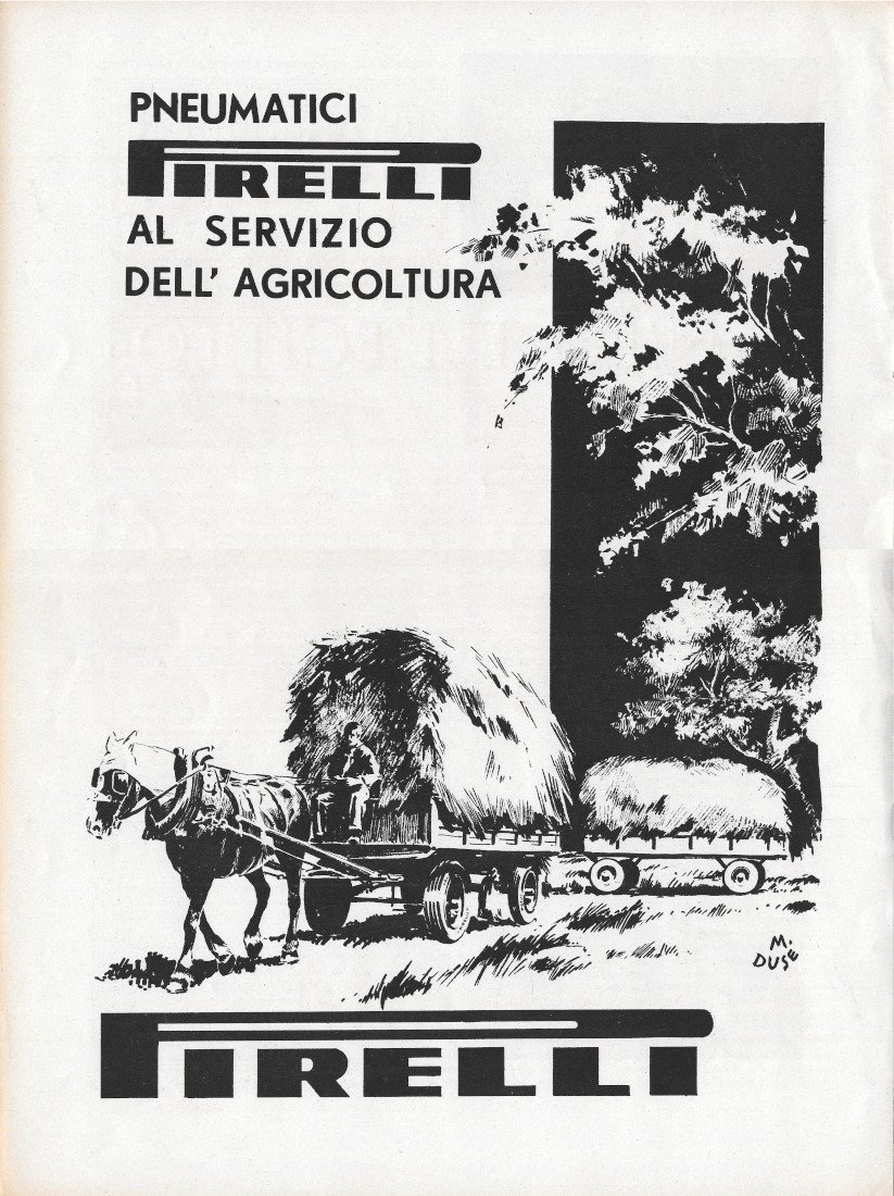 Pneumatici Pirelli al servizio dell'agricoltura - Advertising 1936
