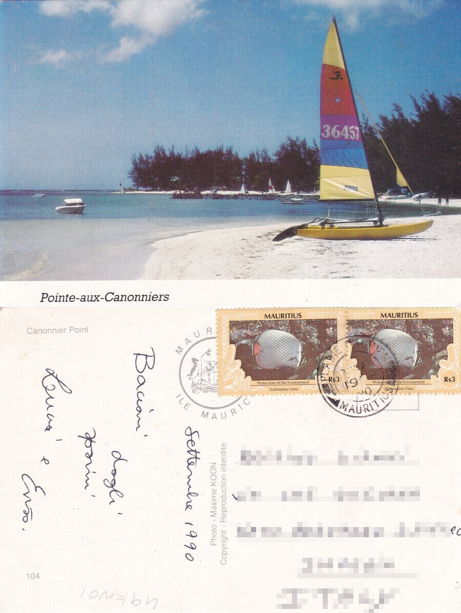 Point aux Canonniers (Mauritus). Viaggiata 1990