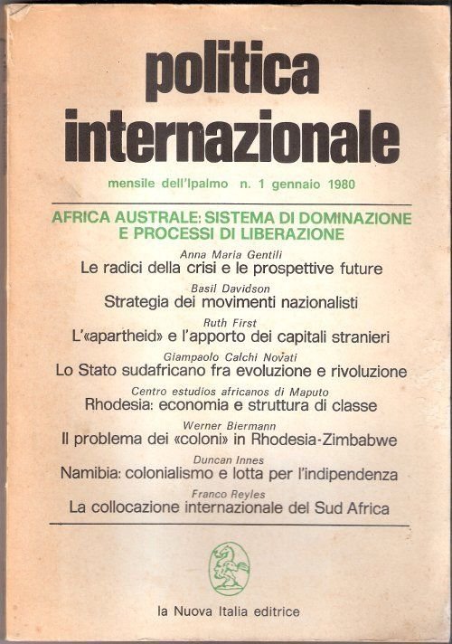 Politica internazionale. Mensile dell'Ipalmo n. 1 gennaio, 1980
