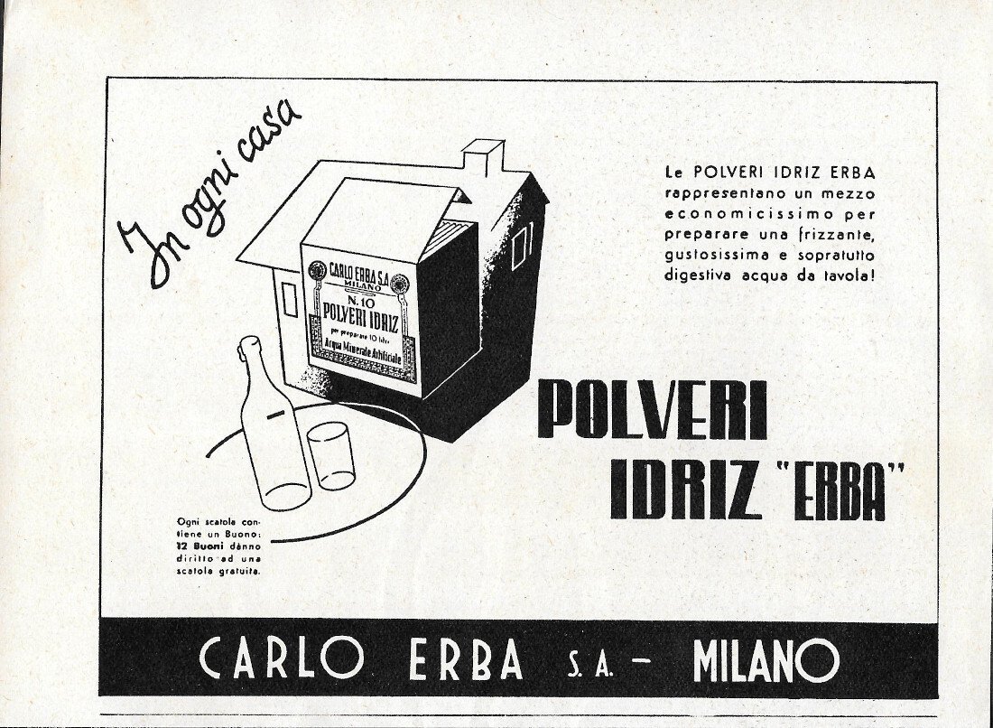 Polveri Idriz Erba - Advertising 1939