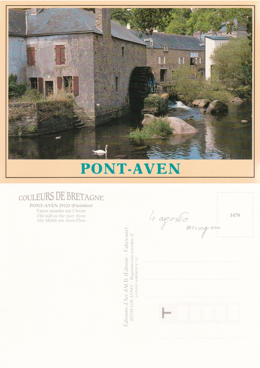 Pont-Aven. Vieux moulin sur l'Aven. Non viaggiata