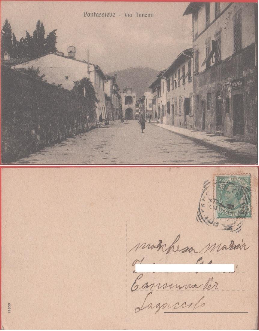 Pontassieve. Via Tanzini. Viaggiata 1918