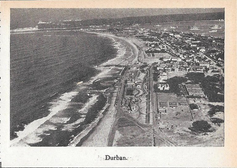 Port Elizabeth / Durban. Stampa 1934 fronte/retro