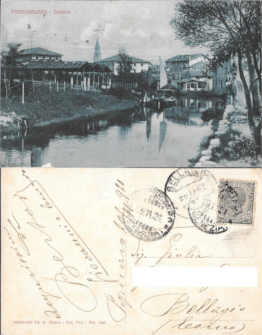 Portogruaro. Dogana. Viaggiata 1921