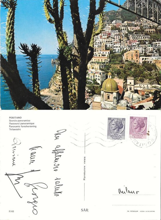 Positano. Scorcio panoramico. Viaggiata