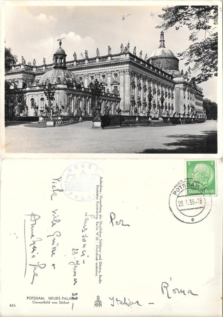 Potsdam. Neues Palais. Viaggiata 1939