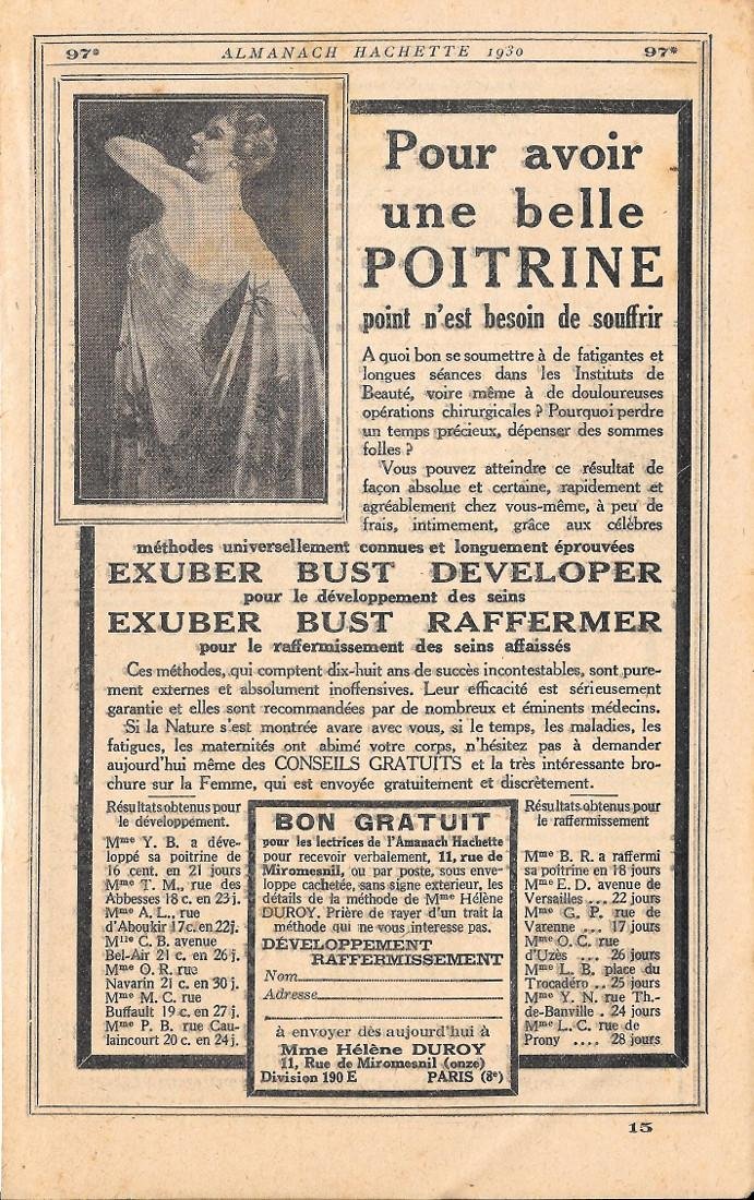 Pour avoir une belle poitrine point n'est besoin de souffrir. …