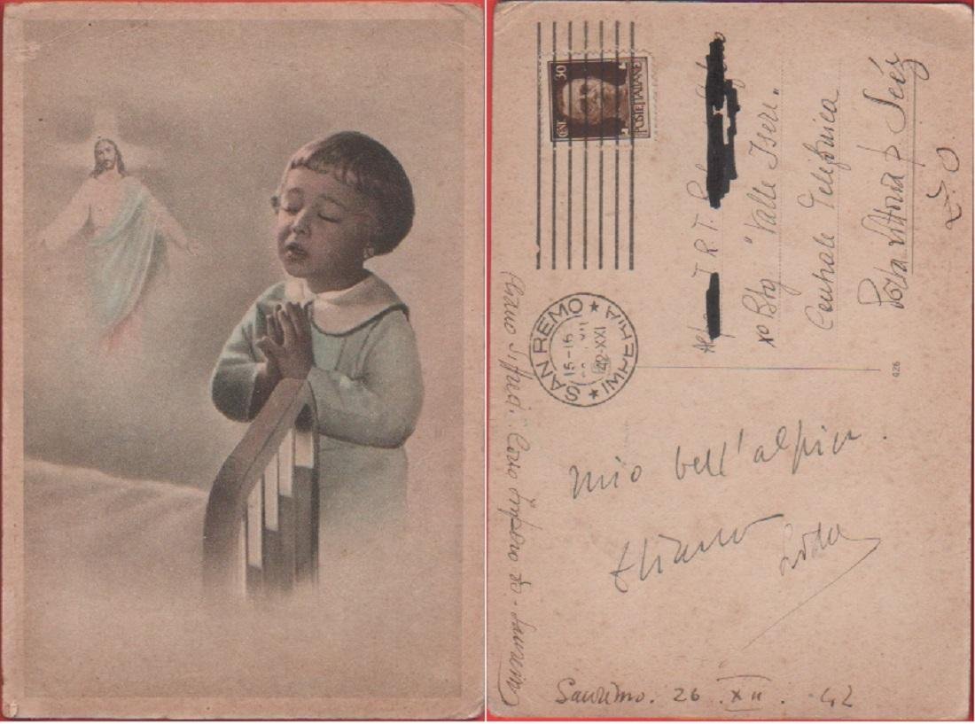 Preghiera della sera. Viaggiata 1942