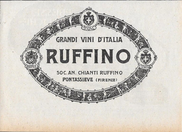 Presse Idrauliche - Cesare Galdabini &amp; C._Vini Ruffino. Advertising 1928