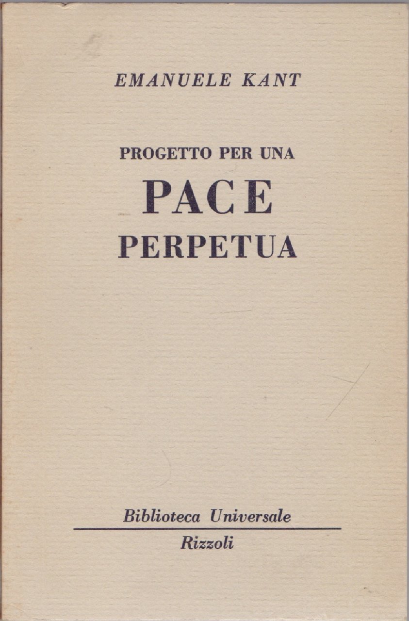 Progetto per una pace perpetua - (2433 - B.U.R.) - …