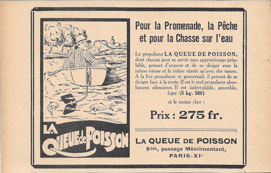 Propulseur La Queue de Poisson - Advertising 1929