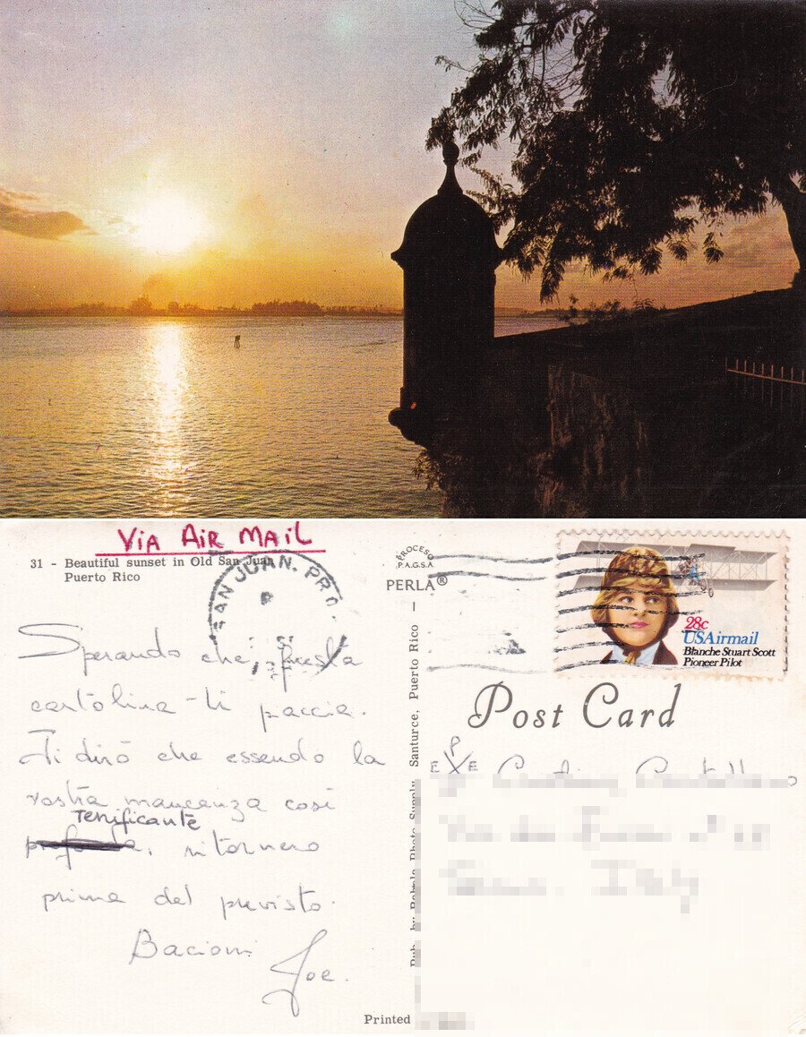 Puerto Rico. Beautiful sunset il Old San Juan. Viaggiata