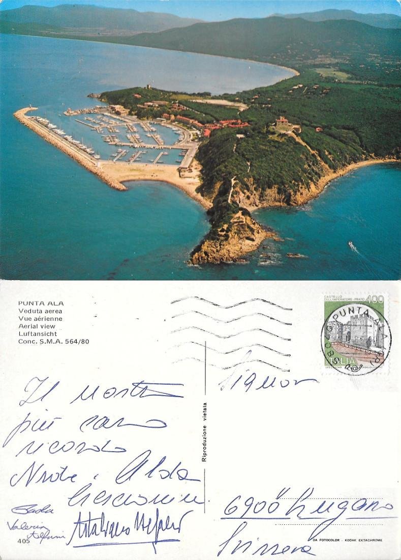 Punta Ala. Veduta aerea. Viaggiata