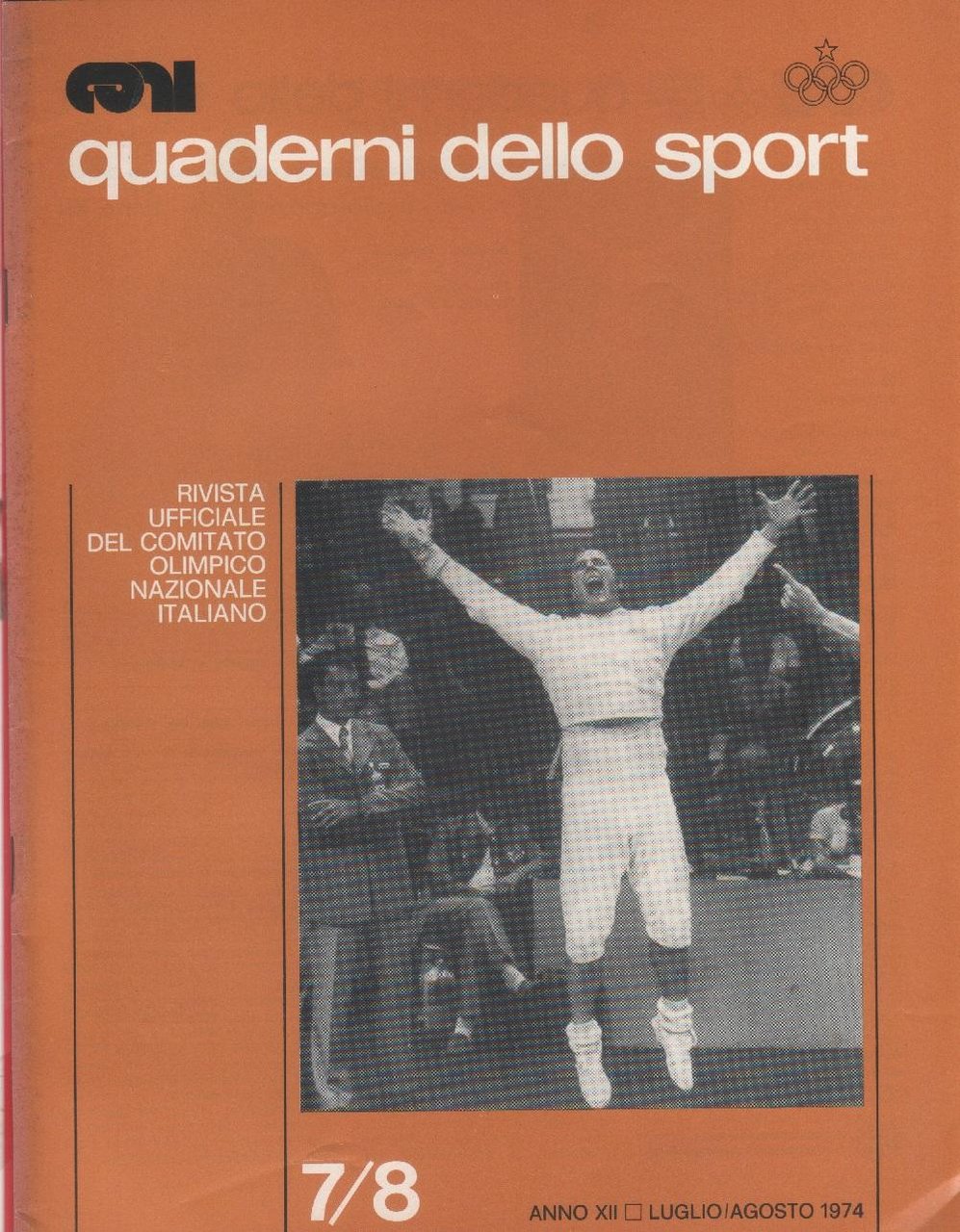 Quaderni dello Sport. Rivista ufficiale CONI. 1974 luglio/agosto | Immagine principale