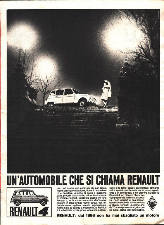 R4. Un'automobile che si chiama Renault. Advertising 1965