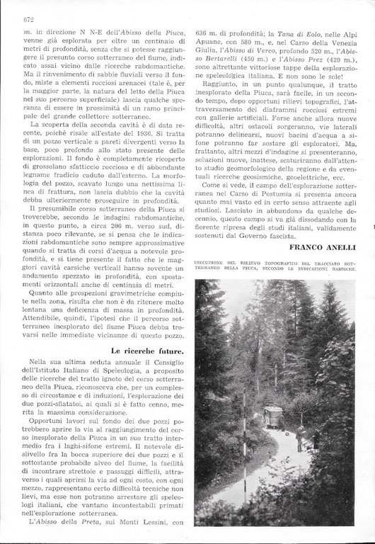 Rabdomanzia, gravimetria, meteorologia a Postumia - Advertising 1937