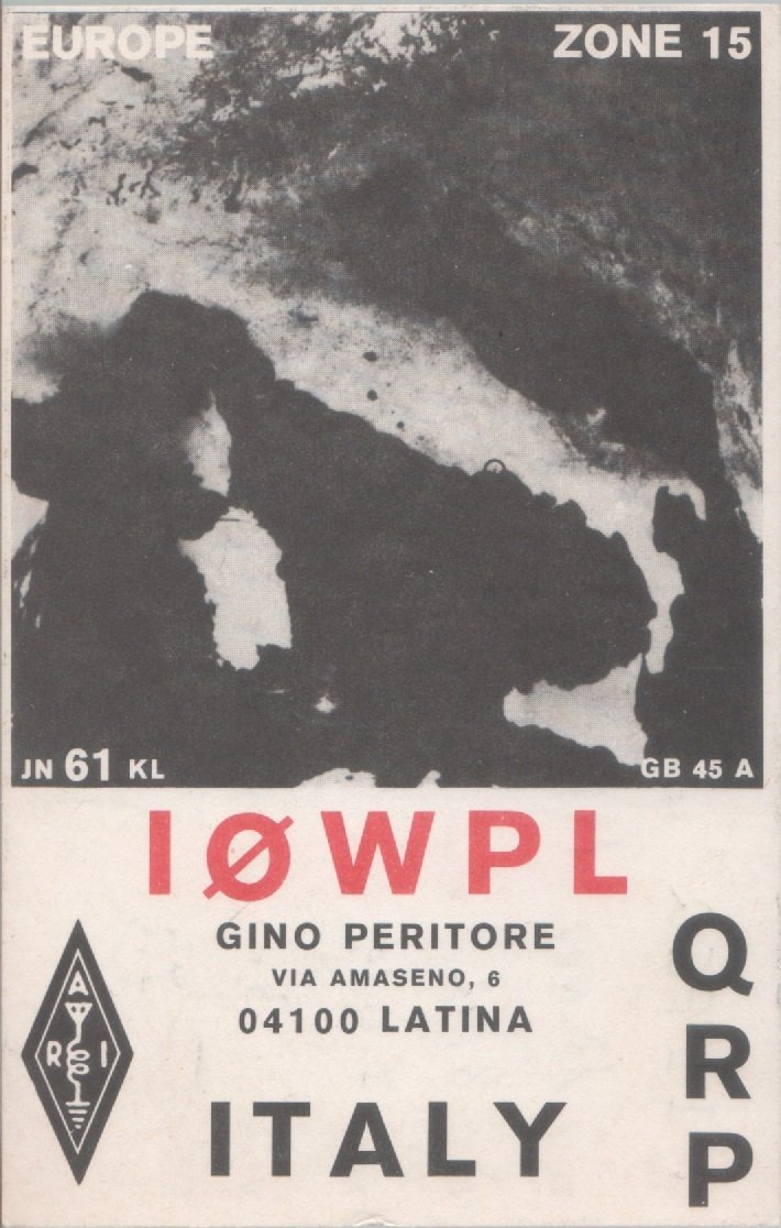 Radio Card. Perugia 1984. IØWPL - Gino Peritore | Immagine principale
