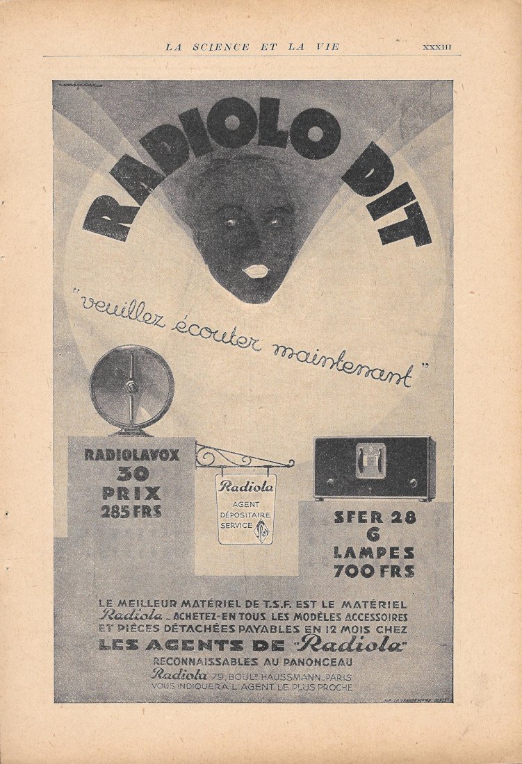 Radiolo Dit - Advertising 1928