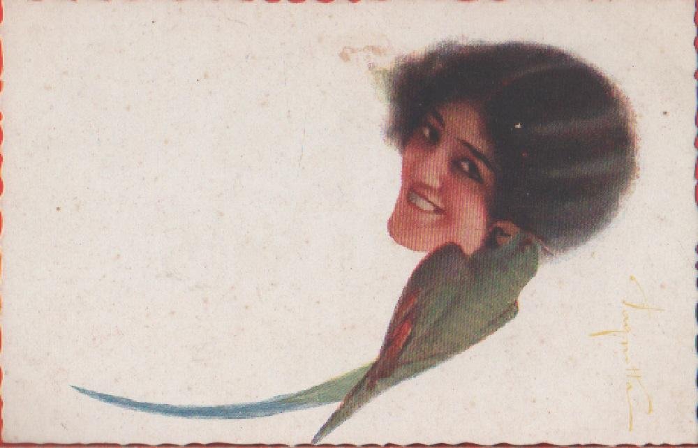 Ragazza con Pappagallo. Non viaggiata